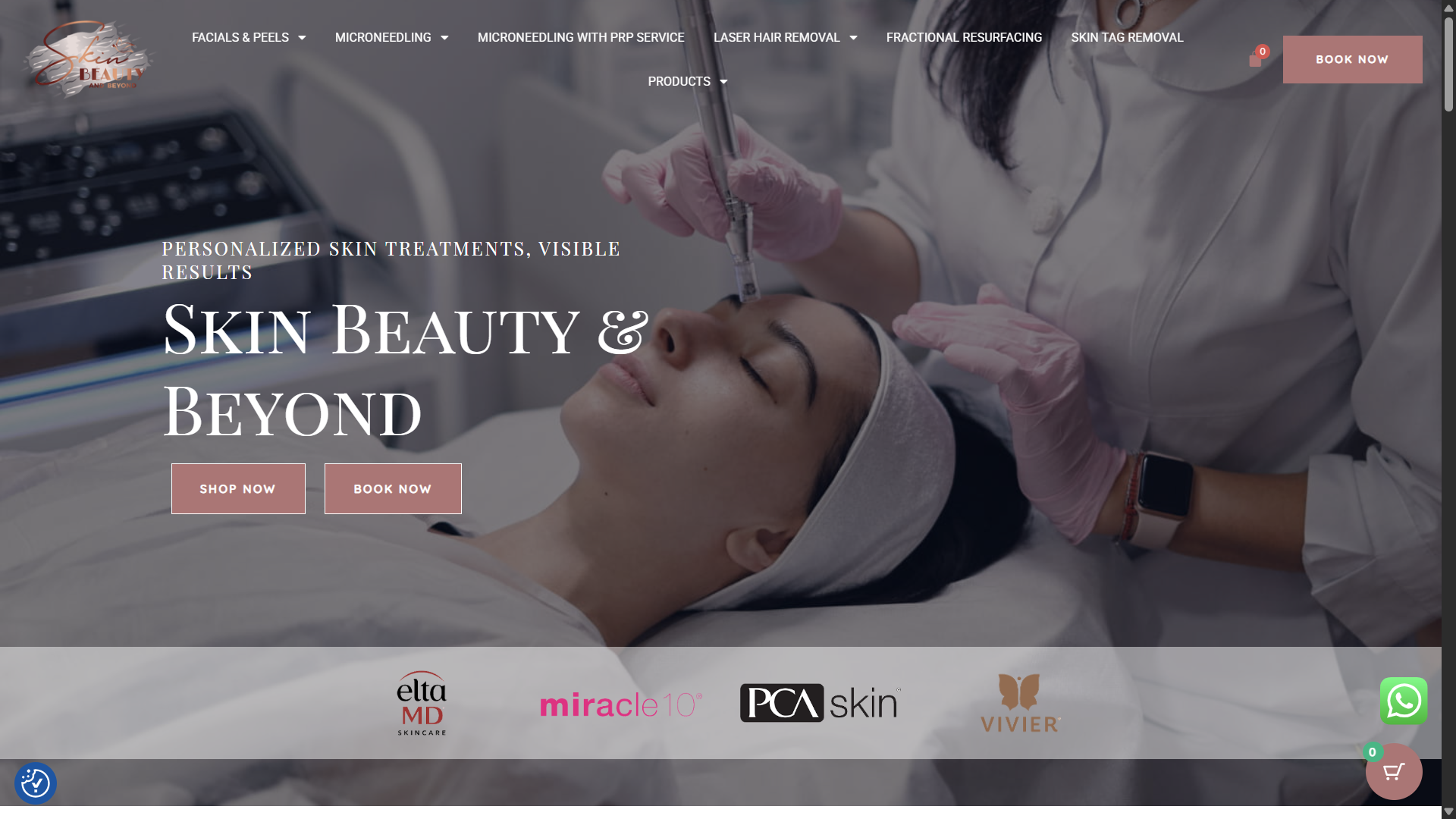 Skin Beauty & Beyond live interface preview